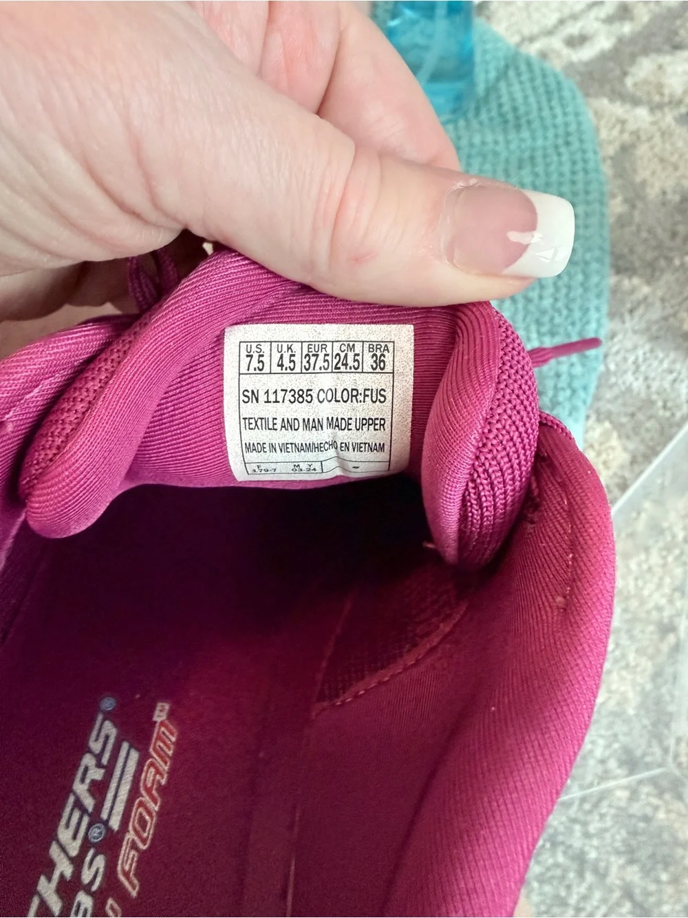 Skechers Women's Athletic Sneakers in Magenta with White Soles